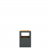 Block Stool Open Traffic Gray