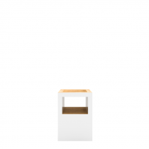 Block Stool Open White