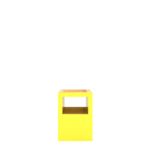 Block Stool Open Yellow